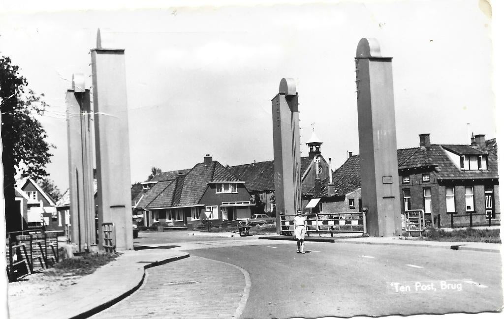 Ten post;  Brug, Verzenden, 1960 tot 1980, Gelopen, Groningen