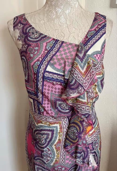 Comma zijden jurk maat 42[v], Overige kleuren, Maat 42/44 (L), Ophalen of Verzenden, Zo goed als nieuw