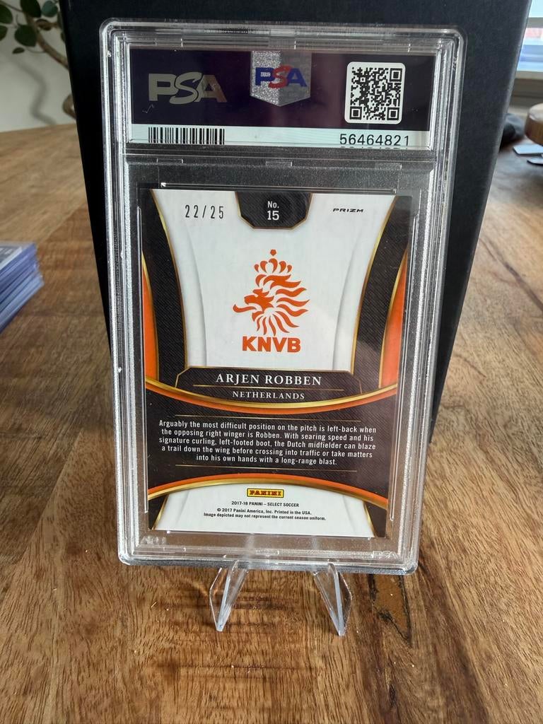 Arjen Robben PSA 9 - 2017 Panini Select Zebra Mint, Verzamelen, Ophalen, Zo goed als nieuw, Buitenlandse clubs, Spelerskaart
