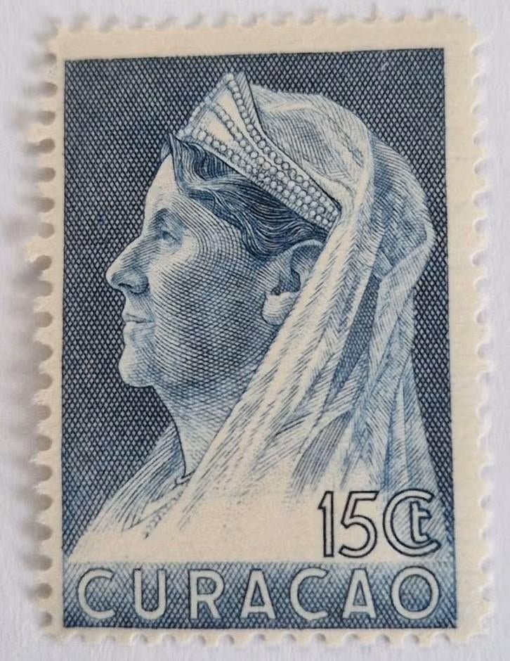 Curaçao 1936 - nvph 129 - Wilhelmina met sluier, Verzenden, Postfris
