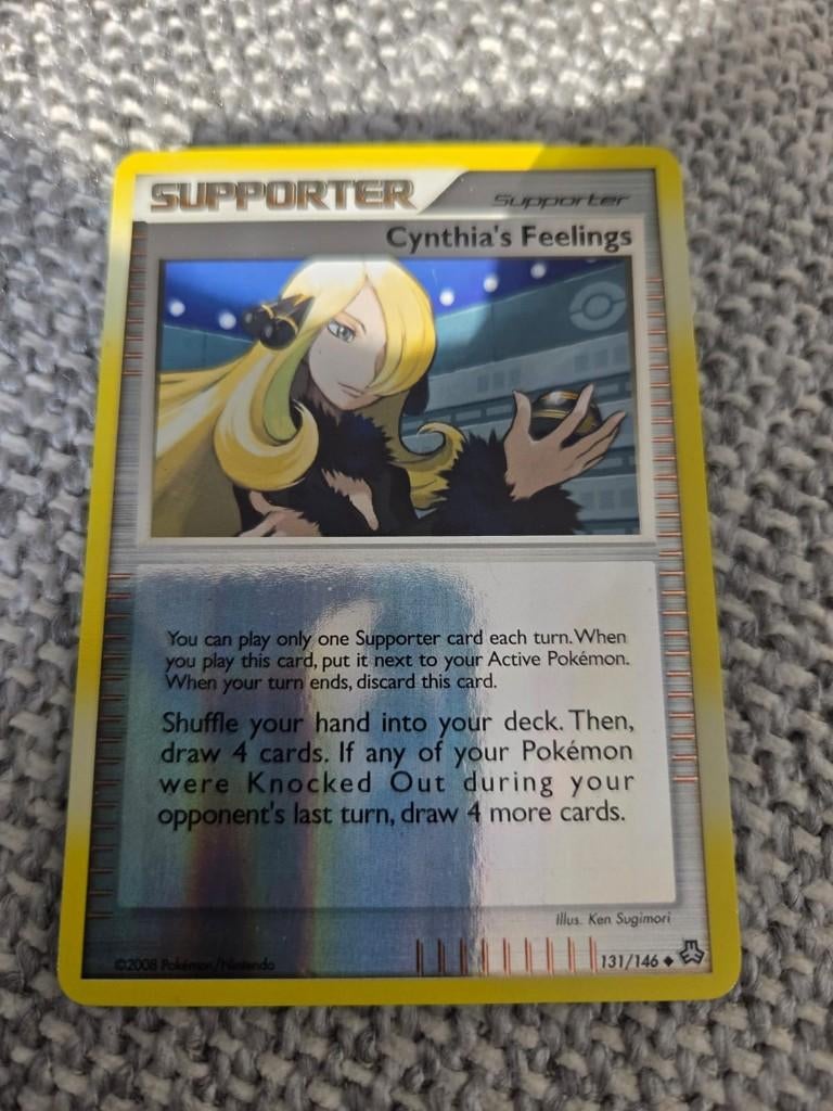 pokemon legends awakened reverse holo cynthia's feelings, Ophalen of Verzenden, Zo goed als nieuw, Losse kaart, Foil