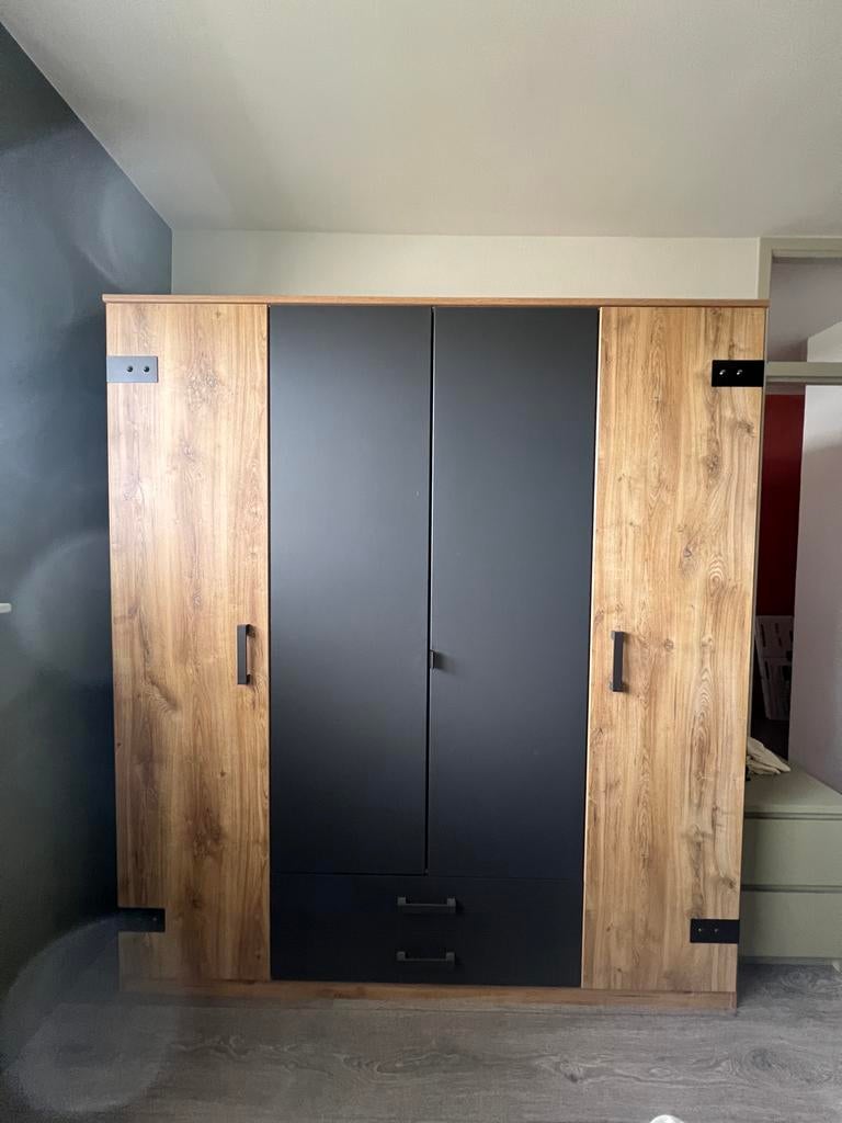 Kledingkast Stratum Naturel - 180x199x58 cm, Ophalen, 150 tot 200 cm, Zo goed als nieuw, 150 tot 200 cm