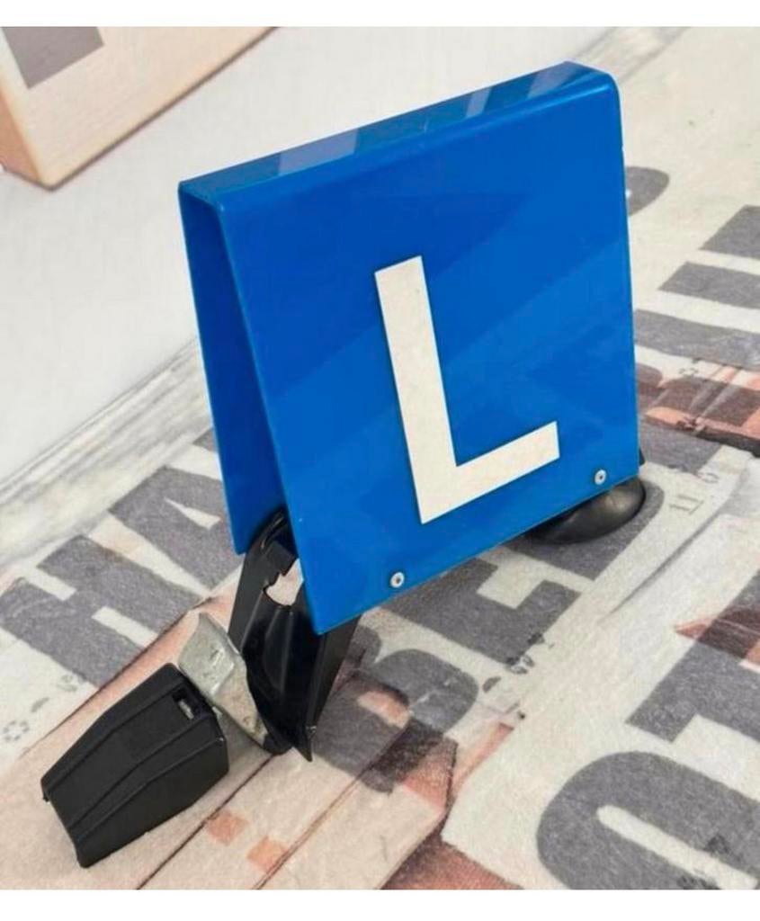 Lesauto Dakbord blauw L-bord Leswagen les-auto dak klem, Ophalen of Verzenden, Zo goed als nieuw, H, H