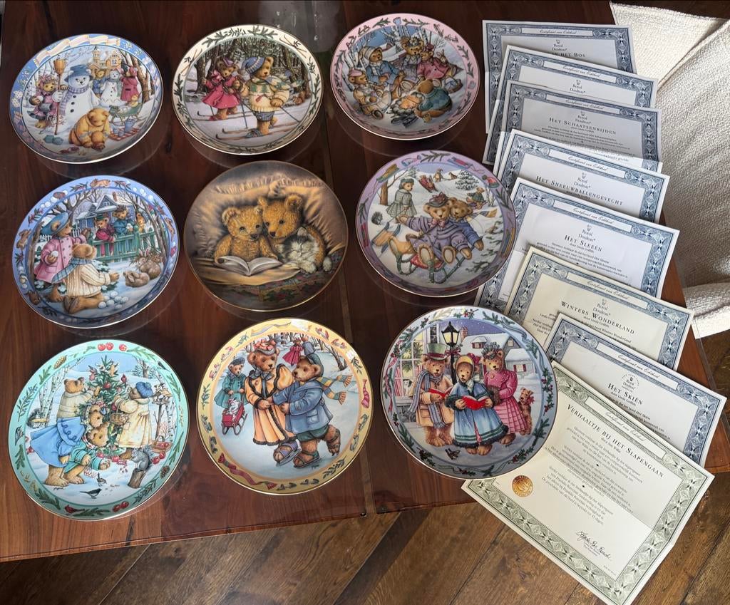 Bradford Exchange Winter Beren Borden Collectie, Antiek en Kunst, Antiek | Porselein, Ophalen