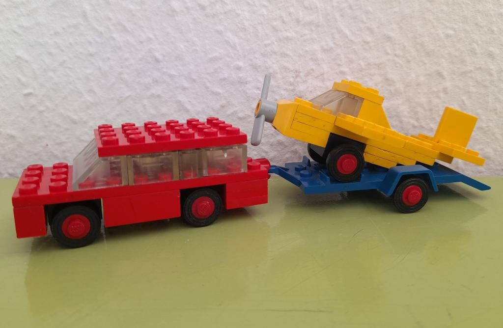 Lego complete set 660. Stationwagen met vliegtuigje. Vintage, Ophalen of Verzenden, Gebruikt, Auto, Overige merken