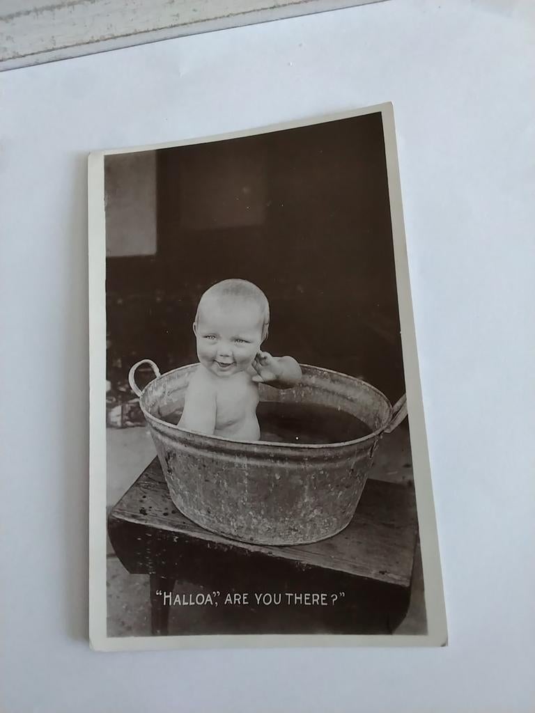 KINDJE IN TEIL / "HALLOA" ARE YOU THERE?", Ophalen of Verzenden, Voor 1920, Sterren en Beroemdheden