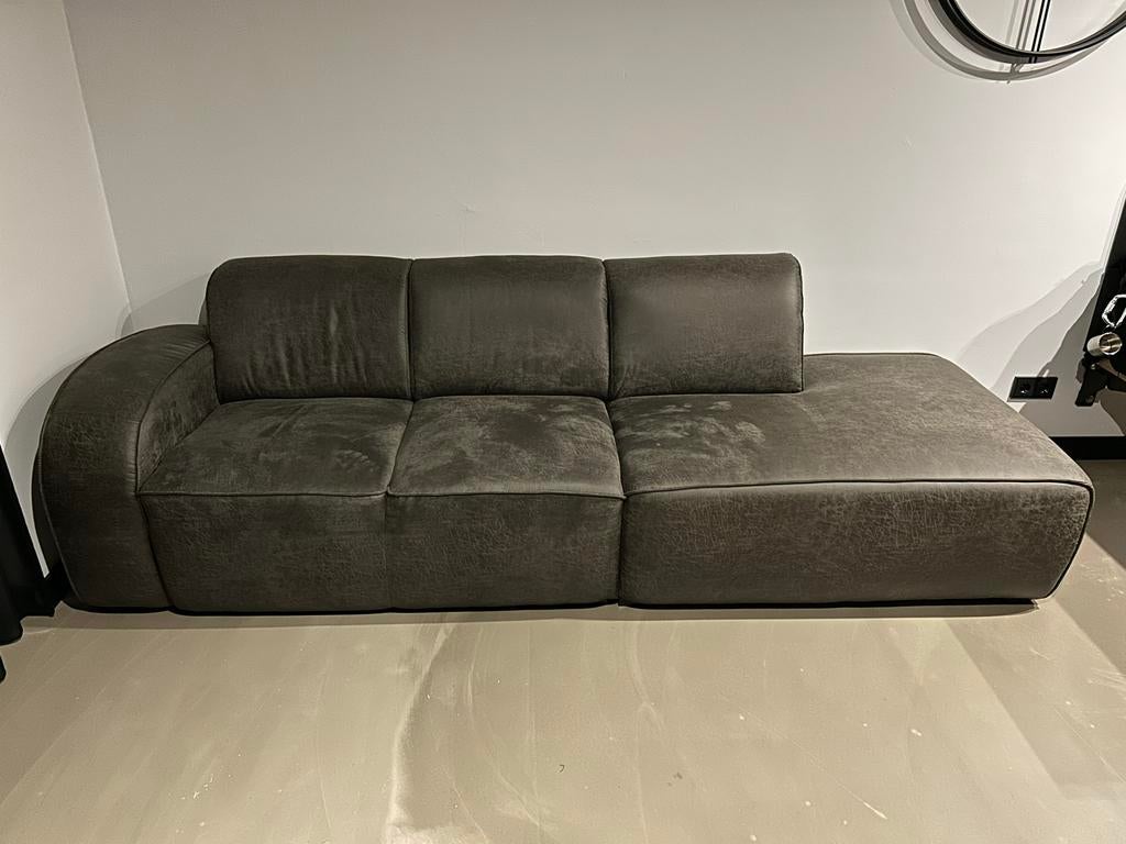 Antraciete bank (2,5m), Huis en Inrichting, Ophalen, Zo goed als nieuw, Stof, 250 tot 300 cm