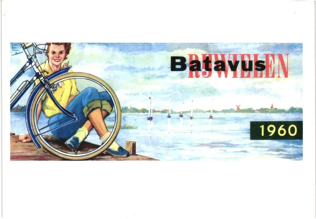 700594 Batavus Fiets reclame rond 1960 nette kaart onbeschr, Verzamelen, Ophalen of Verzenden, 1980 tot heden, Ongelopen, Friesland
