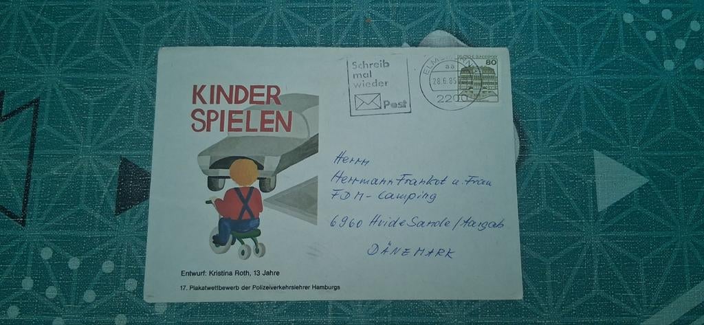 Oude Duitse envelop - Kinder Spelen, Verzamelen, Ophalen of Verzenden, 1960 tot 1980, Gelopen, Duitsland