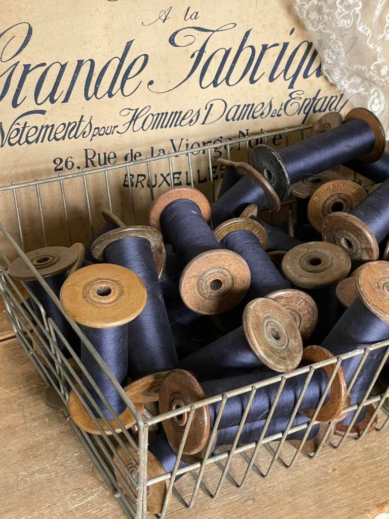 Brocante oude houten klossen / klos, Ophalen of Verzenden