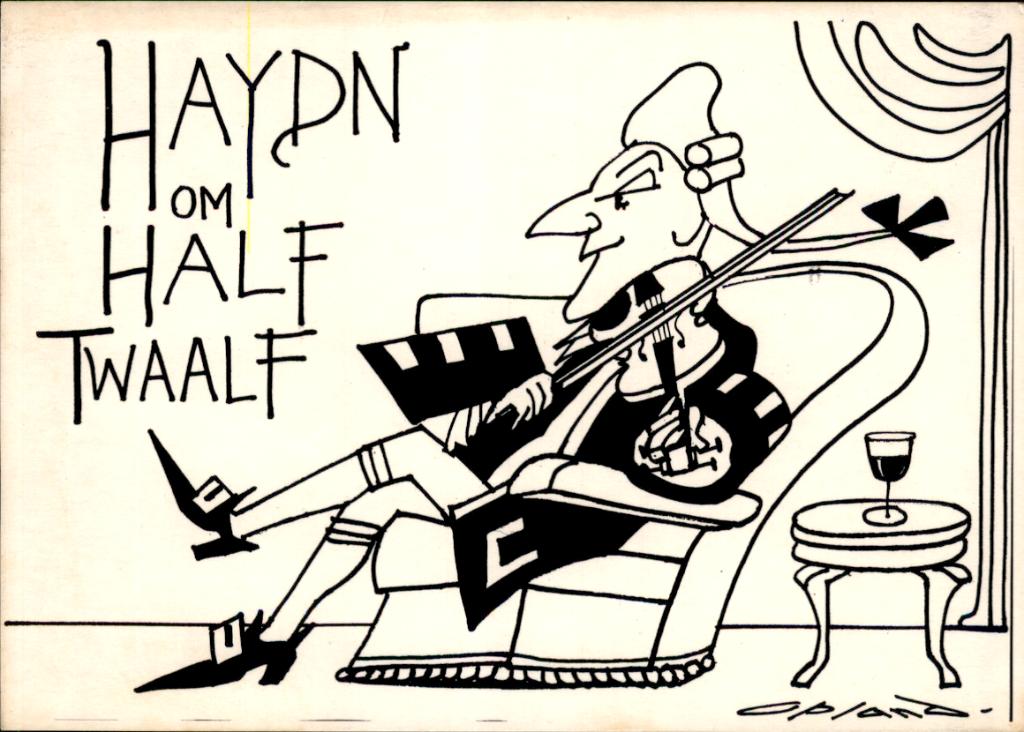 promotiekaart, Haydn rond half twaalf, Opland, strip, Verzenden, 1980 tot heden, Ongelopen, Overige thema's