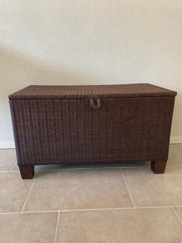 Loom Furniture Opbergkist | Bruin Gevlochten | Dekenkist |, Huis en Inrichting, Woonaccessoires | Kisten, Ophalen, Overige materialen