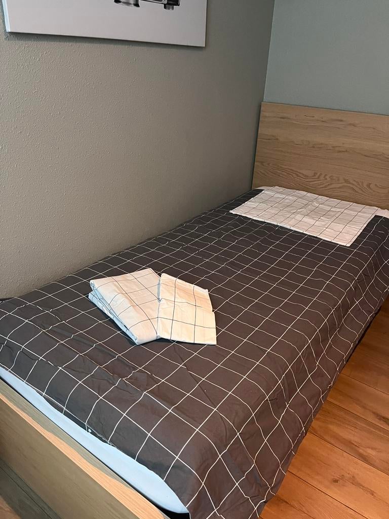 Een persoons dekbed overtrek van Ikea (2x 100% katoen), Huis en Inrichting, Slaapkamer | Bedden, Ophalen, 90 cm, Eenpersoons, Zo goed als nieuw