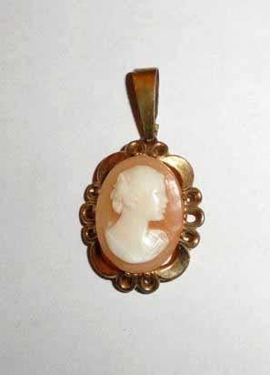 Hanger Camee koper verguld, Overige materialen, Overige voorstellingen, Ophalen of Verzenden, Zo goed als nieuw