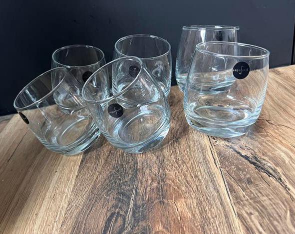 Set van 6 Sagaform Zweden Rocking Whiskey Tumbler-glazen, Ophalen of Verzenden, Nieuw, Overige typen