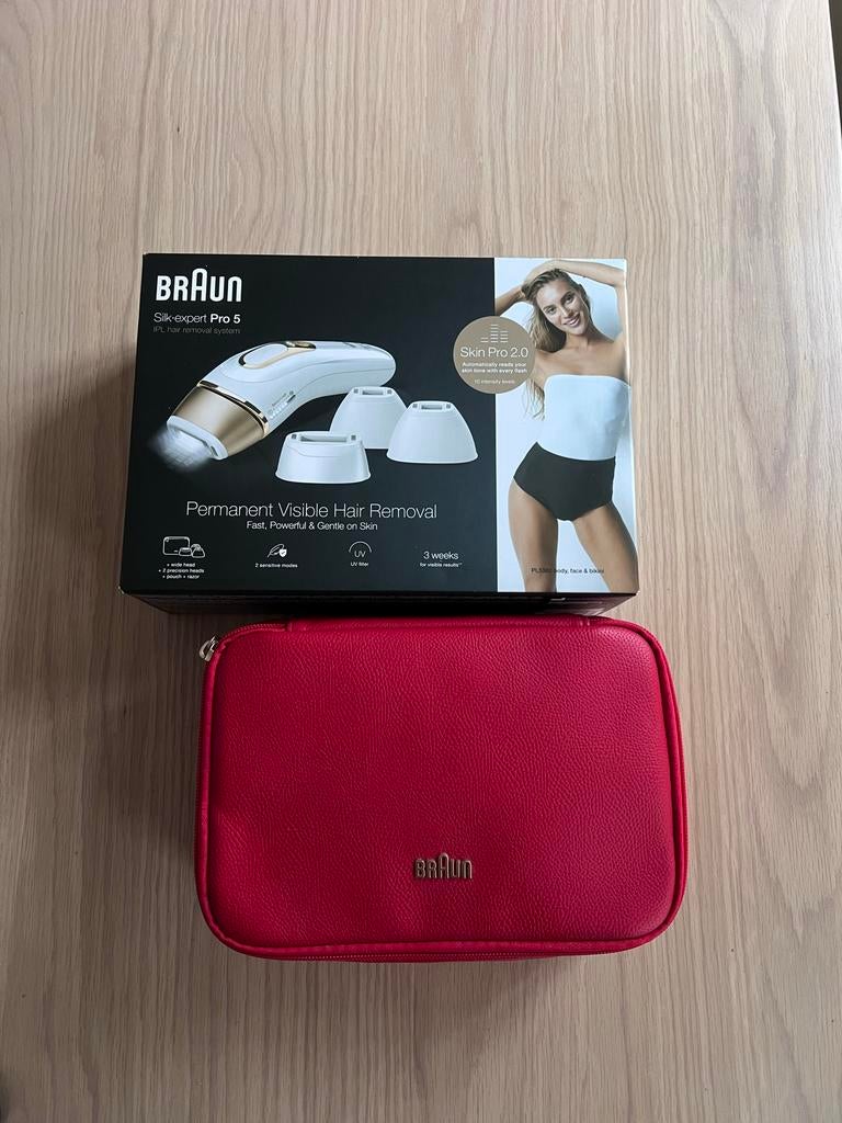 Braun IPL apparaat Silk-expert Pro 5, Witgoed en Apparatuur, Persoonlijke-verzorgingsapparatuur, Ophalen of Verzenden, Zo goed als nieuw