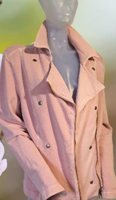 SYLVER 🌷zacht roze  sweatstof stretch  jasje mt 44, Kleding | Dames, Jasjes, Kostuums en Pakken, Sylver, Verzenden, Maat 42/44 (L)