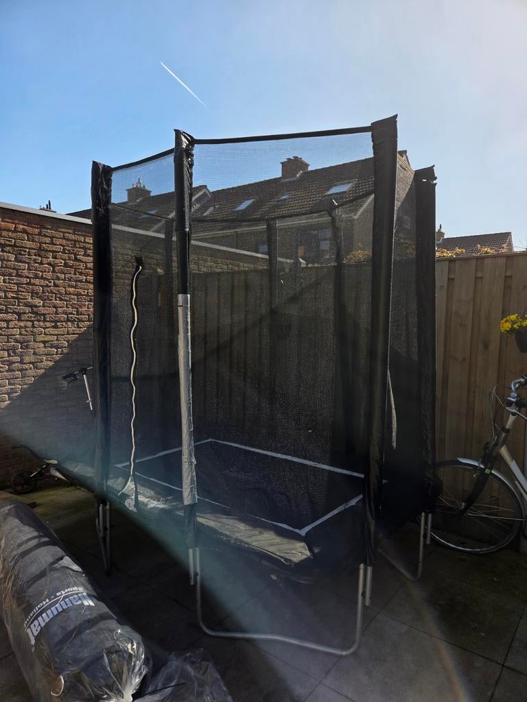 Salta Trampoline met veiligheidsnet -  springmat beshadigd, Ophalen, Gebruikt