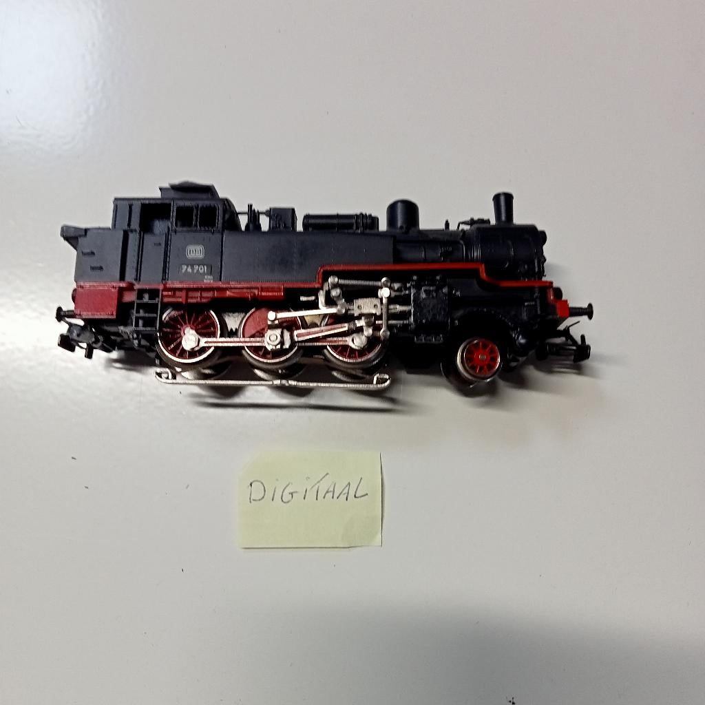 Märklin 3095 H0 Stoomlocomotief BR 74 1070 van DB DIGITAAL, Wisselstroom, Gebruikt, Locomotief, Ophalen of Verzenden