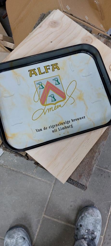 Vintage Alfa Bier Dienblad - 'Van de eigenzinnige brouwer', Verzamelen, Ophalen of Verzenden, Gebruikt, Overige typen, Overige merken