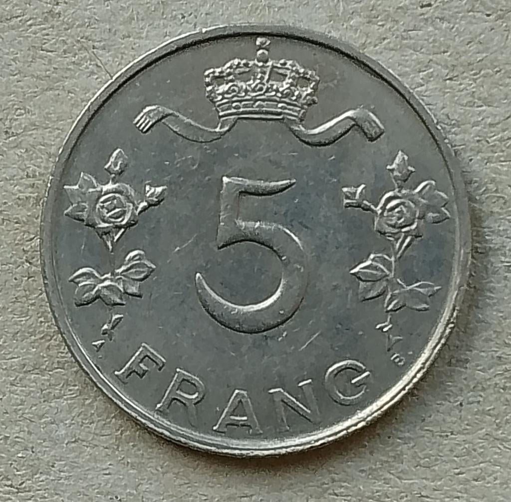 Luxemburg, 5 francs 1949, Postzegels en Munten, Munten | Europa | Niet-Euromunten, Ophalen of Verzenden, Overige landen, Losse munt