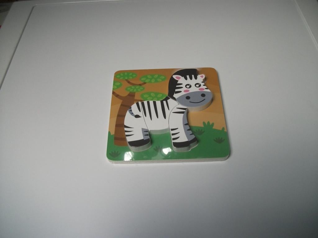 Inlegpuzzel Zebra 4 delig (nieuw), Ophalen of Verzenden, Gebruikt