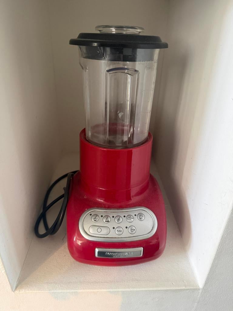 Kitchenaid blender - Rood, met kunststof kan, Witgoed en Apparatuur, Blenders, Ophalen of Verzenden, Gebruikt, Blender