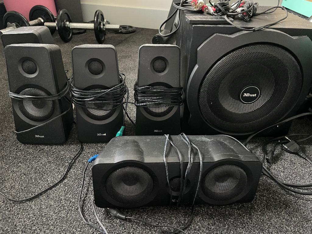 Trust Tytan GXT 658 5.1 boxen, Computers en Software, Ophalen, Zo goed als nieuw, Audiokanaal 5.1, TRUST