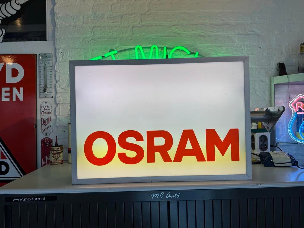 Vintage Osram Lichtbak Reclamebord - Uniek Decoratiestuk, Ophalen