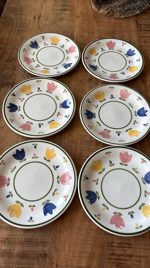 6x JOHNSON BROS bordjes 20 cm, Gebruikt, Ophalen of Verzenden, Bord(en), Overige stijlen