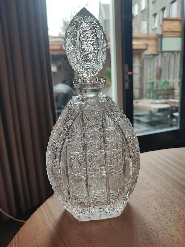 Vintage Tsjechisch Kristallen Karaf - Jihlavske Sklarny, Antiek en Kunst, Antiek | Glas en Kristal, Ophalen of Verzenden