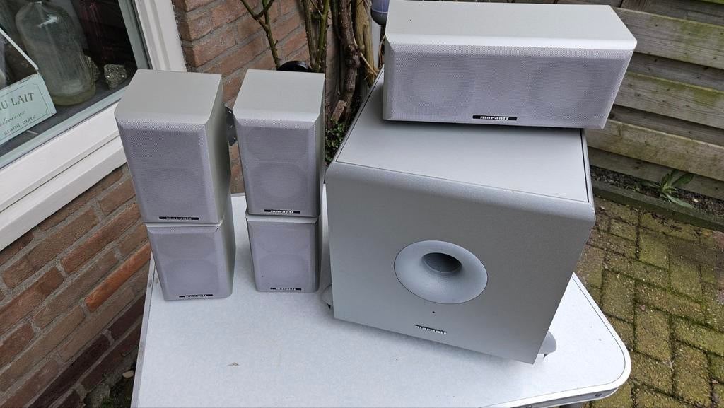 MARANTZ LUIDSPREKERS met SUPWOOFER TYPE SW2400, Soundbar, 70 watt of meer, Zo goed als nieuw, Overige spelers