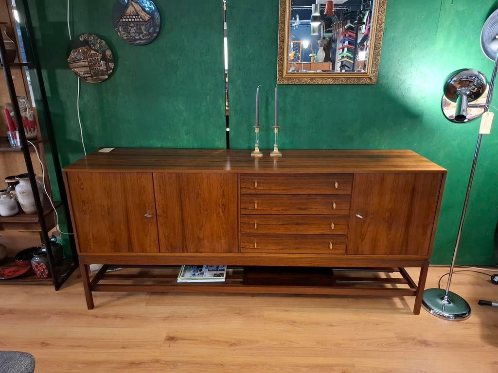 Vintage palissander dressoir lowboard sideboard teak kast, Ophalen, Onbekend@voorbeeld.com, Met deur(en), 150 tot 200 cm