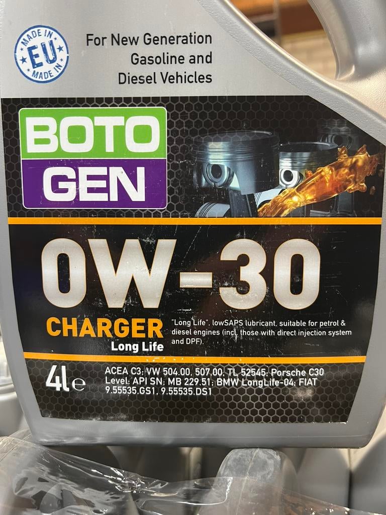 Motorolie 0w-30  0w-20 per kan 4 liter, Ophalen of Verzenden