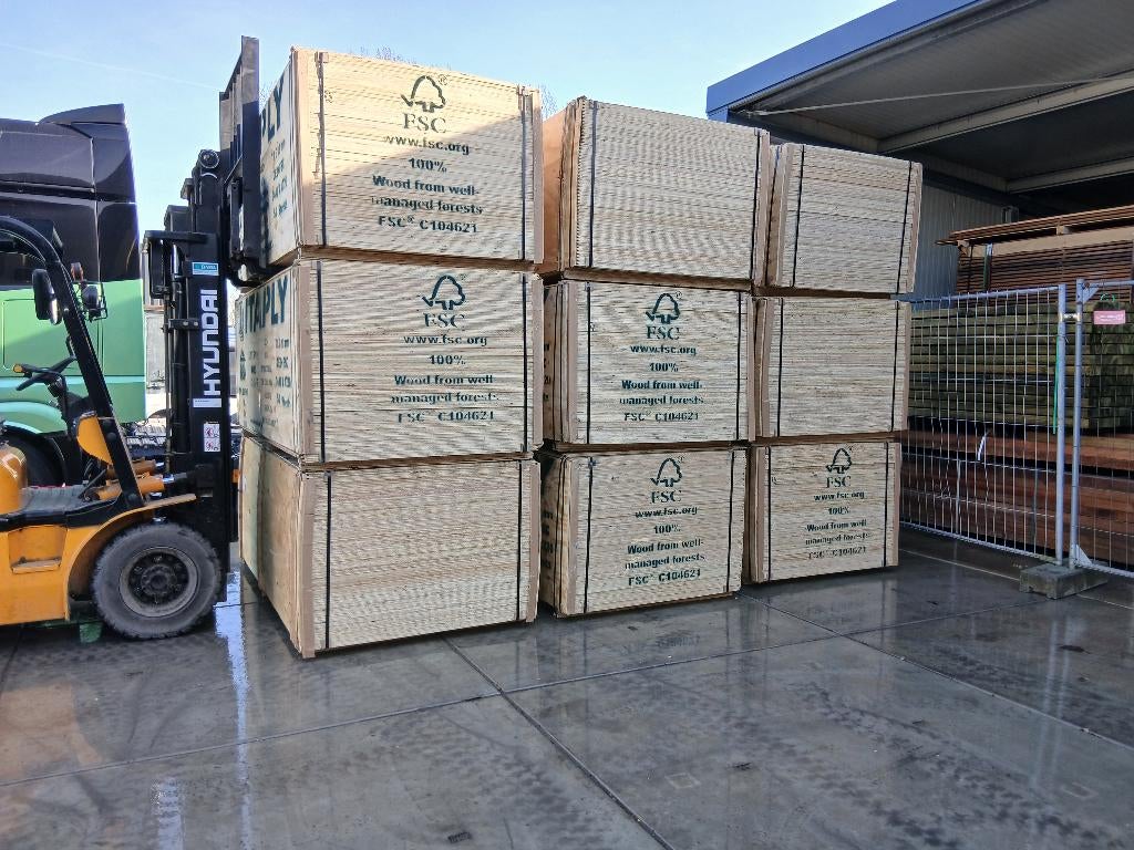 Vol pak 50 x underlayment 122x244 TG voor € 1.350,- incl btw, Ophalen, Nieuw, Multiplex, Minder dan 20 mm