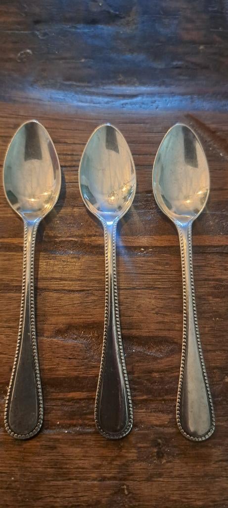 DE theelepel 3 X gero 100 verzilverd, Antiek en Kunst, Ophalen of Verzenden, Zilver