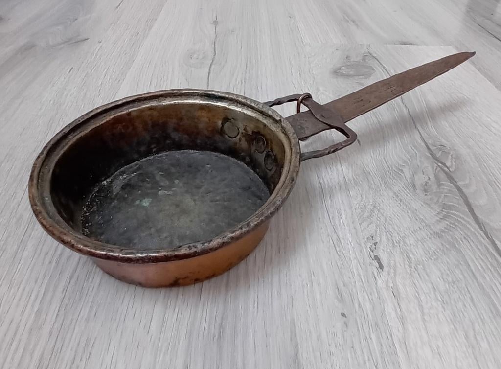 oud koperen pan, Antiek en Kunst, Ophalen of Verzenden