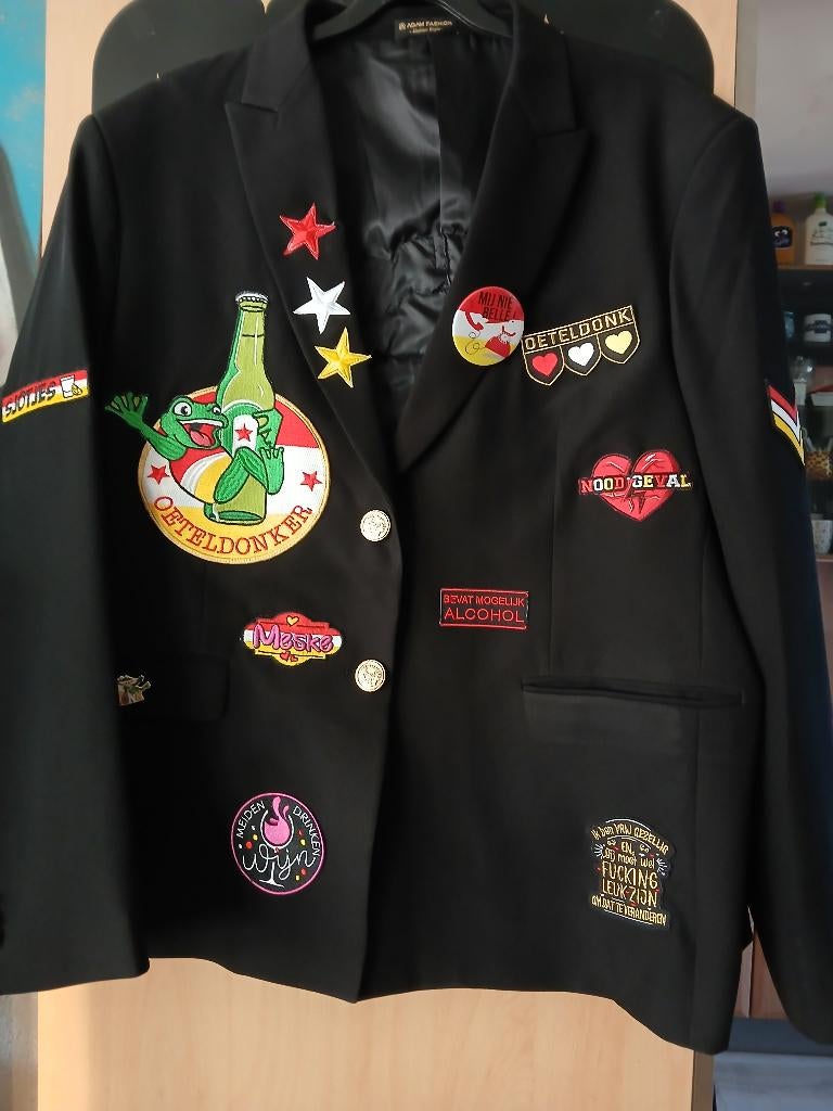 oeteldonk jas izgst. weinig gedragen, Carnaval, Maat 46/48 (XL) of groter, Ophalen of Verzenden, Zo goed als nieuw