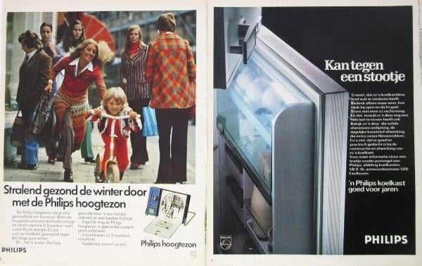 19 vintage advertenties Philips 72-76 wasmachine hoogtezon, Verzamelen, Ophalen of Verzenden, Gebruikt