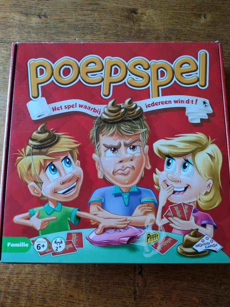 Poepspel. Leeftijd vanaf 6 jaar. €5,-, Vijf spelers of meer, Ophalen of Verzenden, Zo goed als nieuw, Identity Games