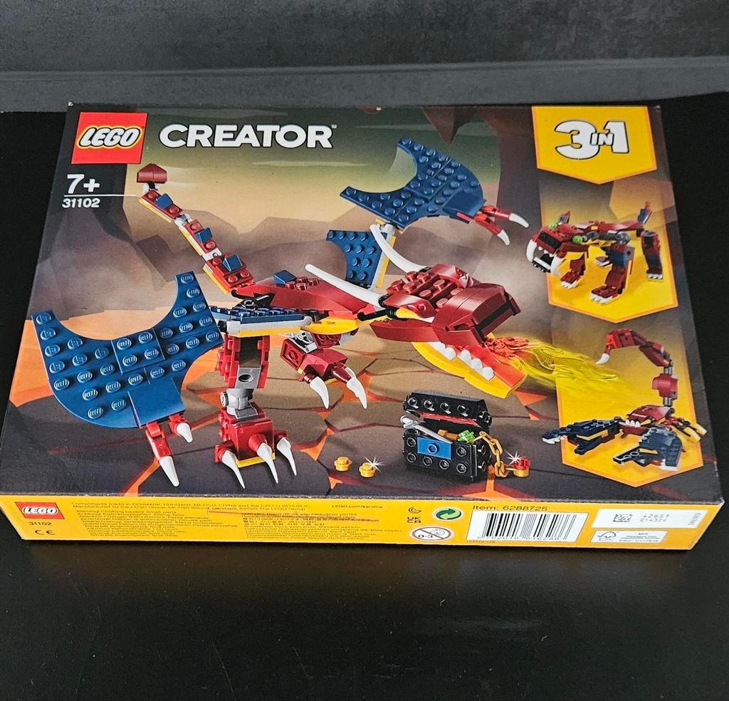 LEGO Creator 31102 Vuurdraak - Nieuw in doos!, Ophalen of Verzenden, Nieuw