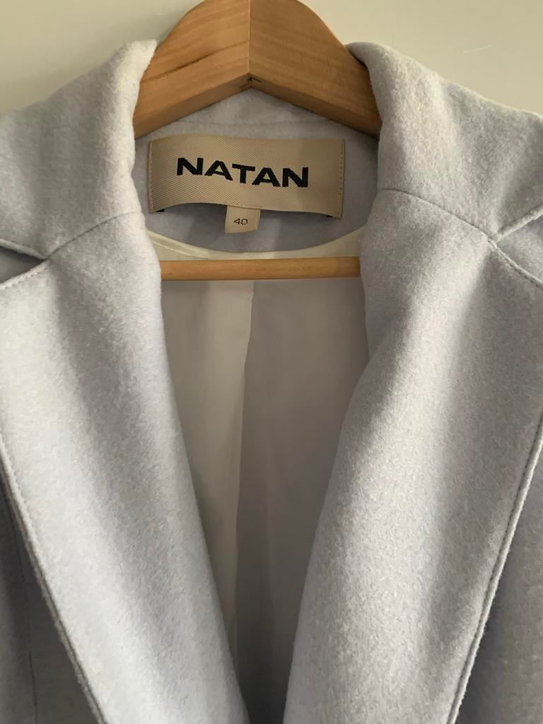 Natan wollen blazer - Maat 40 - Hemelsblauw - zgan, Kleding | Dames, Maat 38/40 (M), Blauw, Ophalen of Verzenden, Zo goed als nieuw