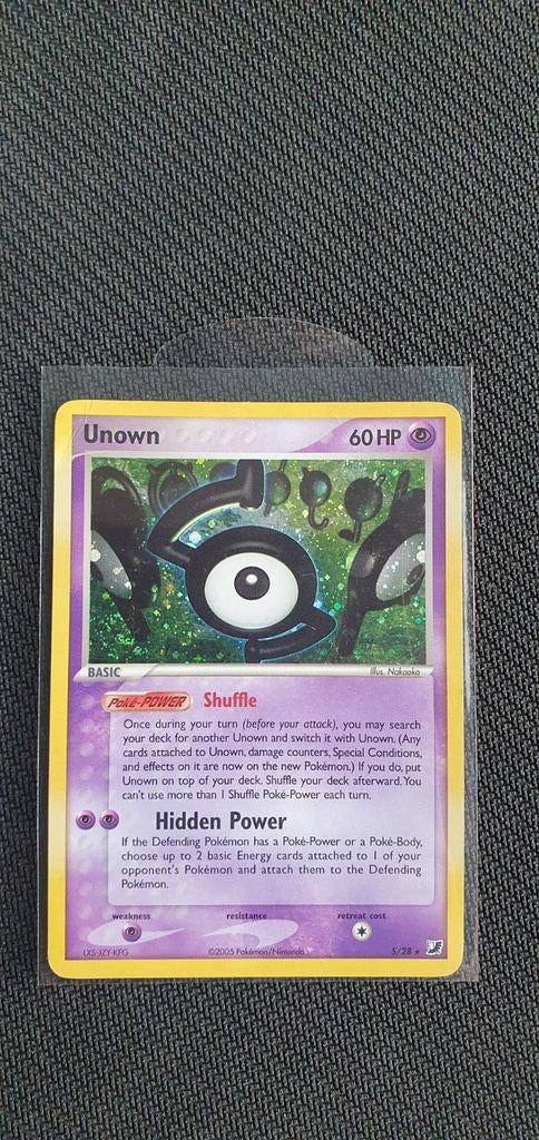 Unown S/28 Holo + Swirl, Ophalen of Verzenden