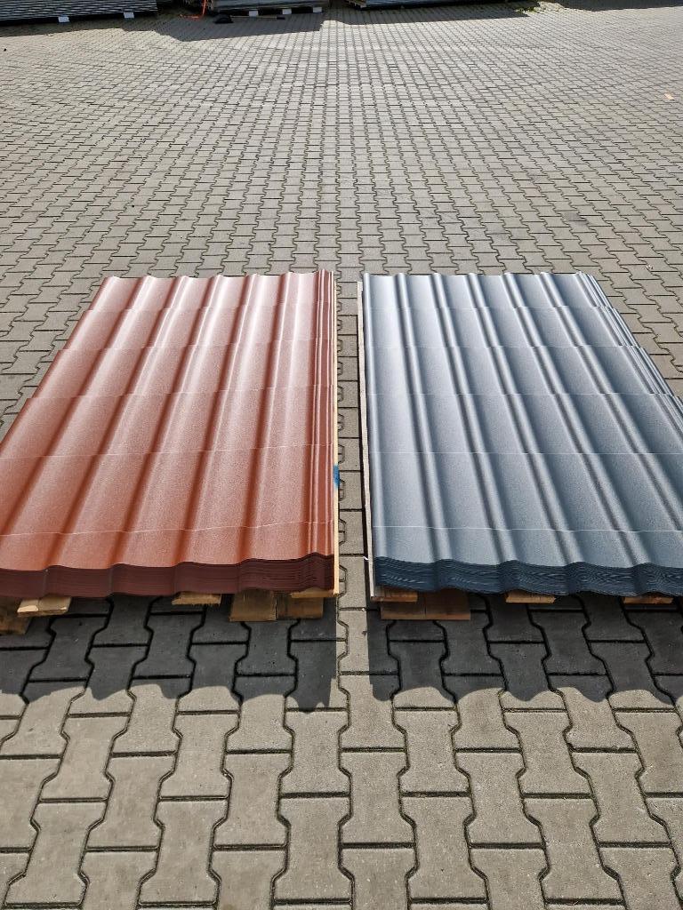 Dakpanplaten dakplaten grandem mat antraciet en terracotta, Overige kleuren, Nieuw, 15 m² of meer, Metaal
