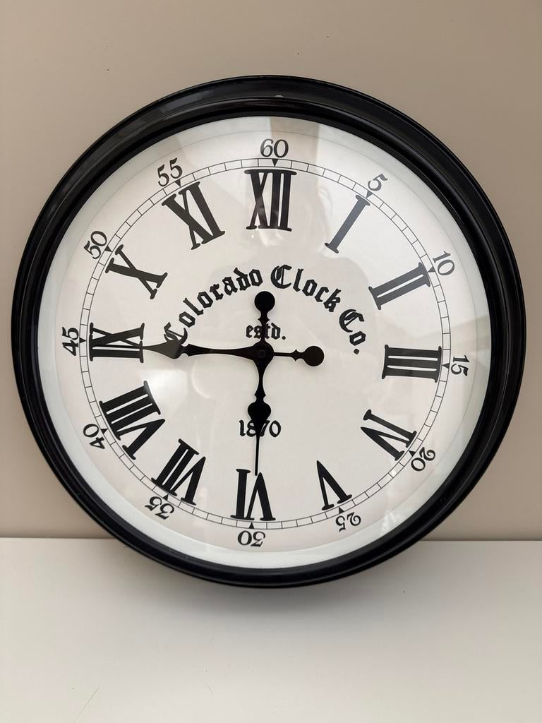 Vintage Colorado Clock Co. Wandklok, Ophalen of Verzenden, Zo goed als nieuw, Analoog, Wandklok