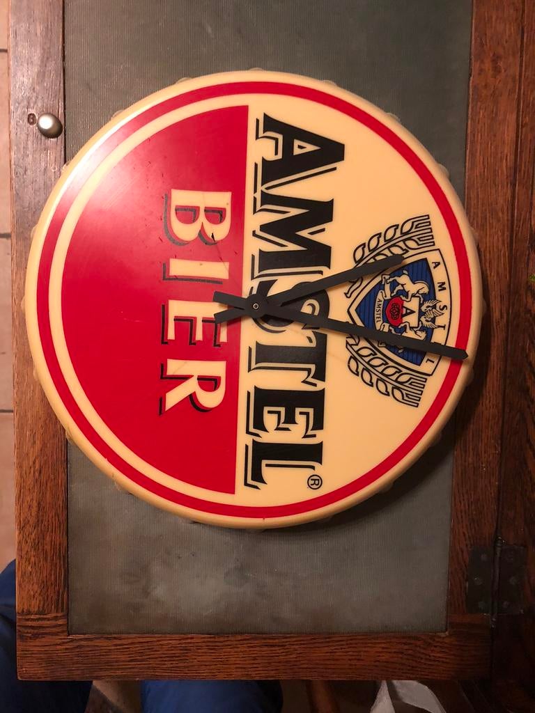 Reclame klok van Amstel Bier, Ophalen of Verzenden, Zo goed als nieuw, Reclamebord