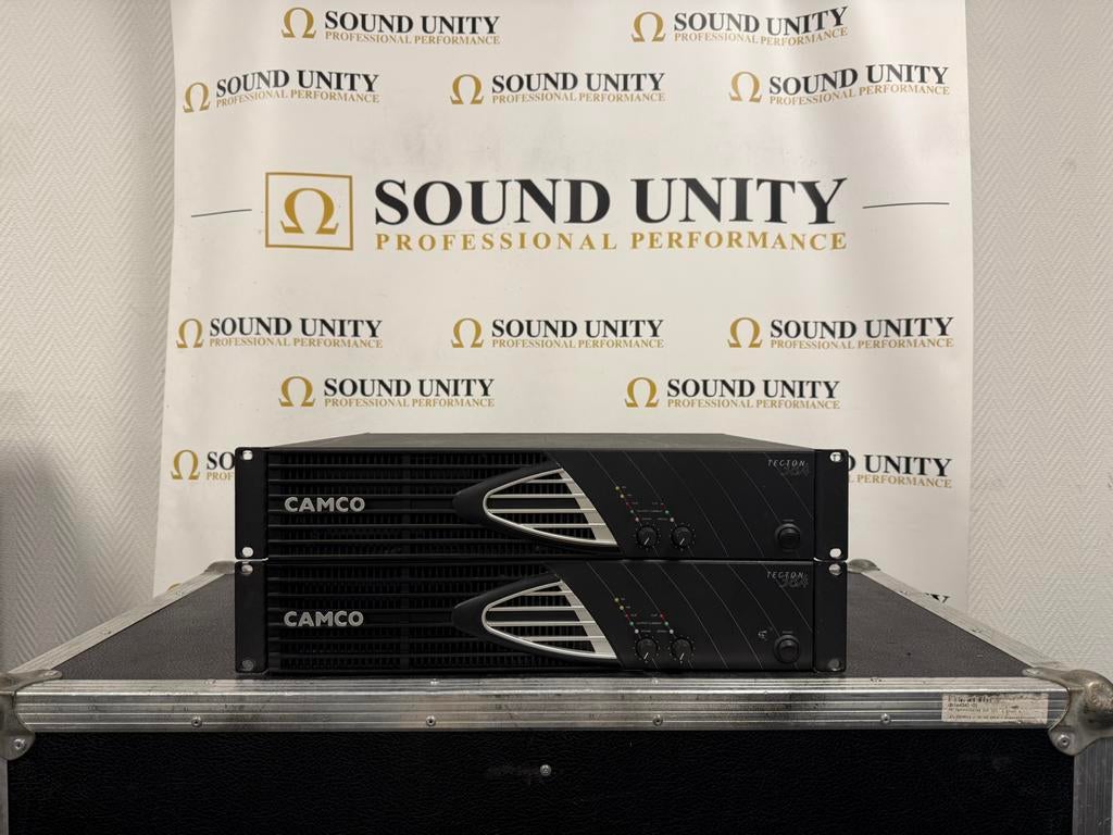 Camco Tecton 38.4 2x1900W/4ohm, Zo goed als nieuw, 120 watt of meer, Front, Rear of Stereo speakers, Ophalen