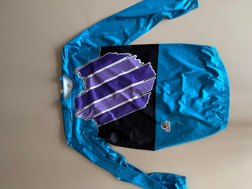 Vintage Wielertrui - Blauw, Ophalen of Verzenden, Zo goed als nieuw, Helm