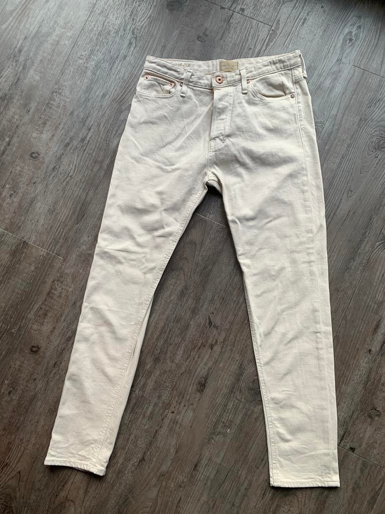 Jack & Jones Broek Crème/Zand Maat 30/32 - Zo Goed Als Nieuw, Kleding | Heren, Broeken en Pantalons, Beige, Overige maten, Ophalen of Verzenden
