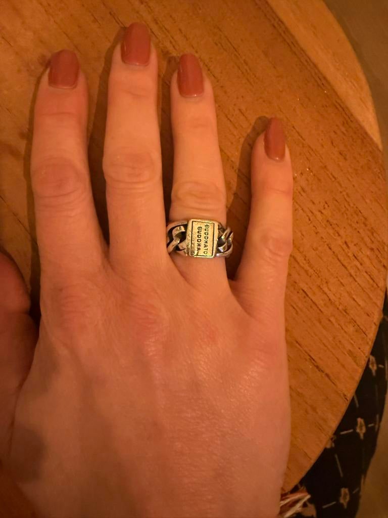Buddha to Buddha Ring - Maat 18 - Zilver, 18 tot 19, Ophalen of Verzenden, Zo goed als nieuw, Dame of Heer